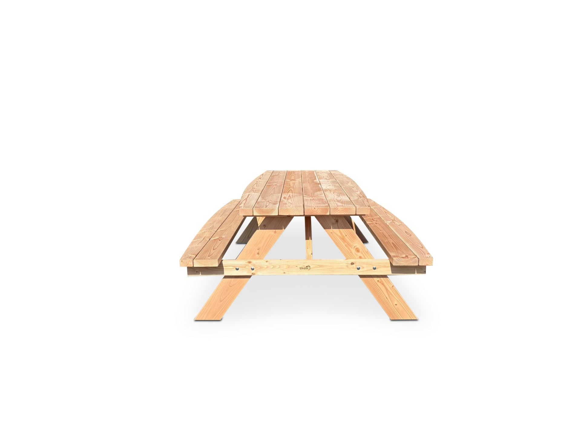 Picknicktafel Lindor Curved van Douglashout, vooraanzicht