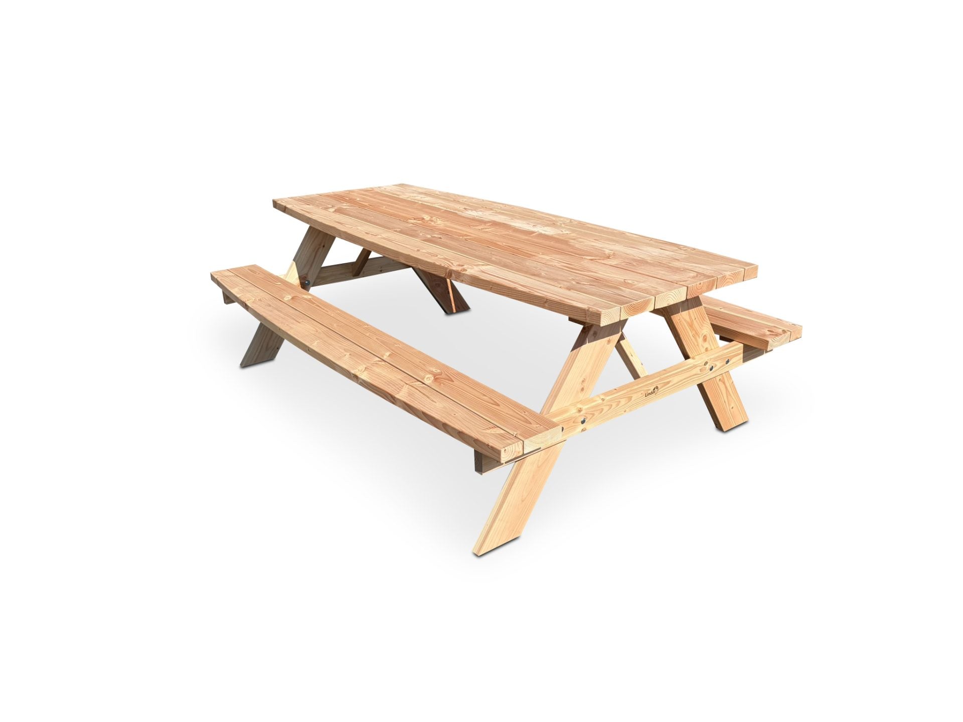 Picknicktafel Lindor Curved van Douglashout, zijaanzicht